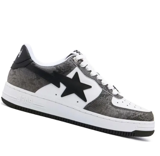 A BATHING APE Sta Black Snakeskin