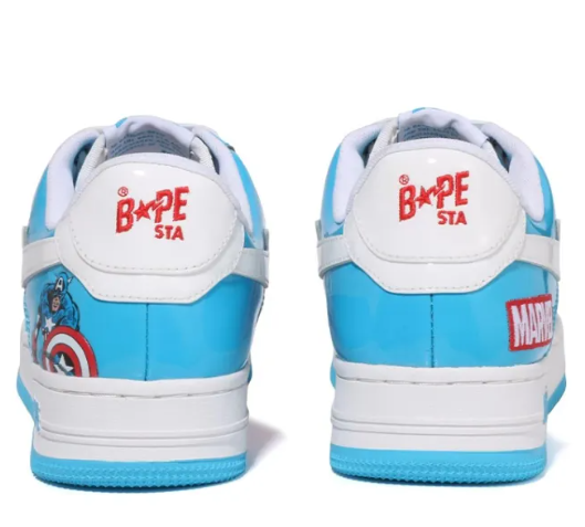 BAPE A BATHING APE Bape Sta Low Marvel Comics Captain America