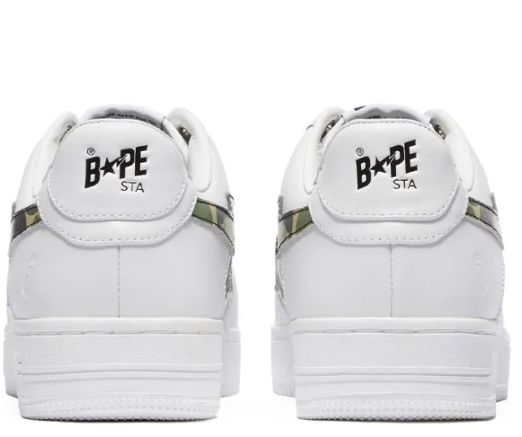 BAPE A BATHING APE Bape Sta Low White ABC Camo Green