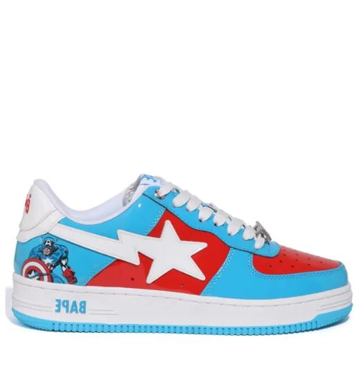 BAPE A BATHING APE Bape Sta Low Marvel Comics Captain America